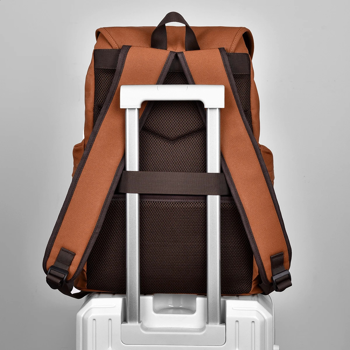 Mens backpack Korean style retro backpack college student backpack trendyy casual large capacity travel bag 240912