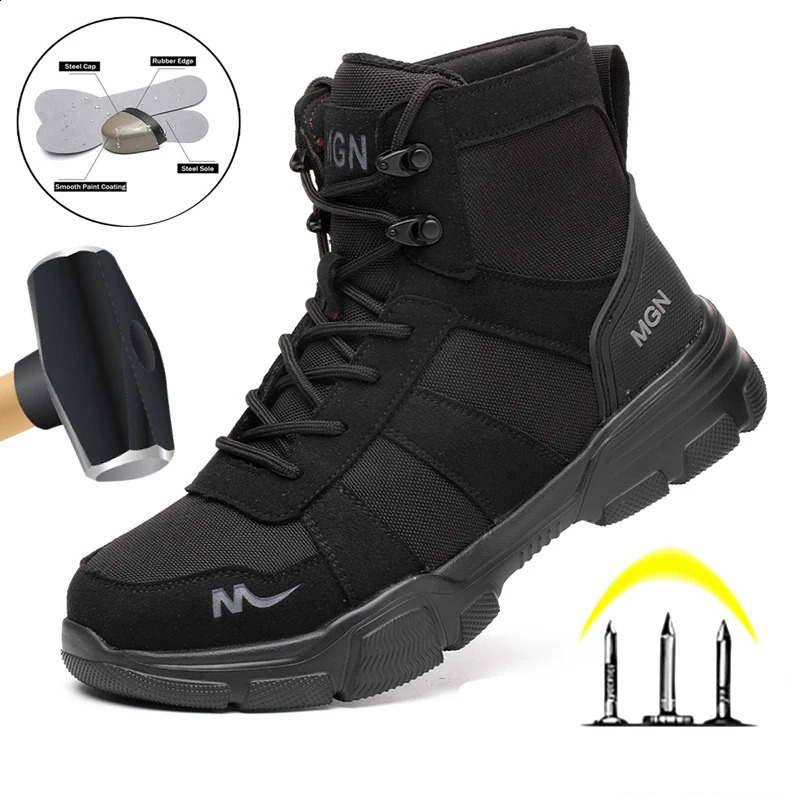 2025 NEW Work Safety Outdoor Military Anti-smash Anti-puncture Anti Shock Industrial Shoes Men Durable Desert Boots 240904 hurenlakeshoes