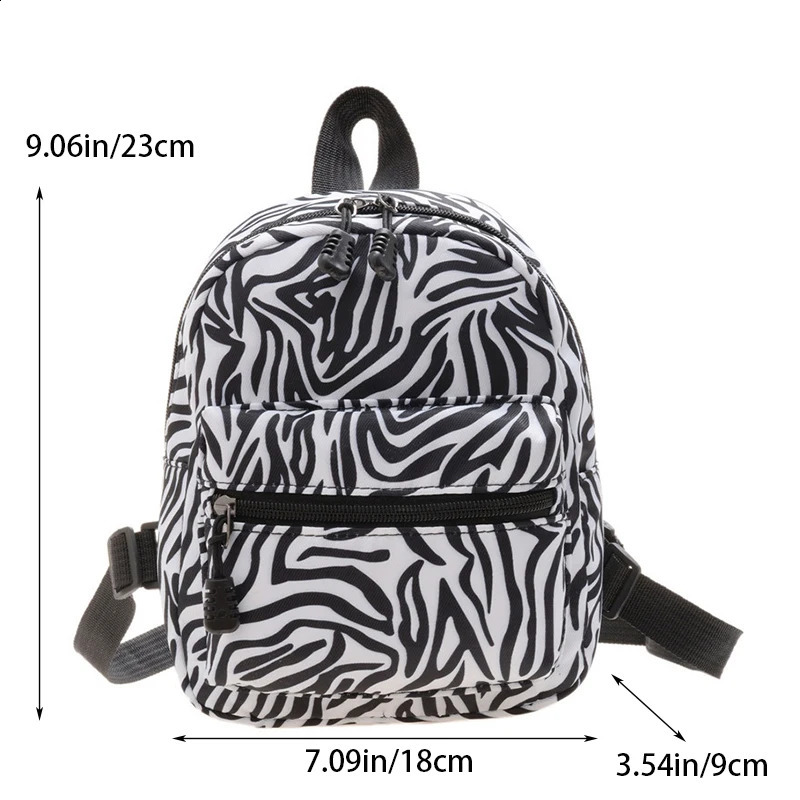 Mini Womens Backpacks Nylon Female Bag Animal Printing Small Feminina Backpack School Bags For Teen Girls Knapsack 240914