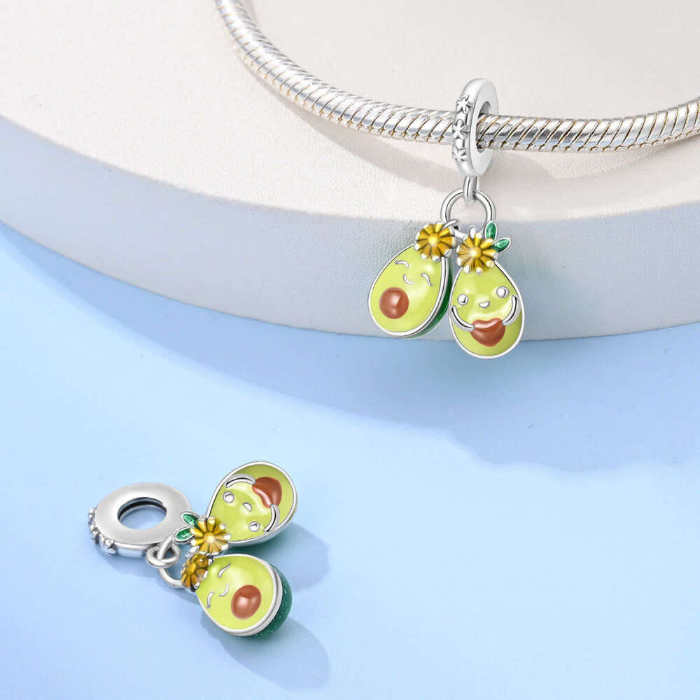 925 Sterling silver Charms firefly lily of the valley luminous pendant beads Fit Original Bracelet Necklaces DIY for women