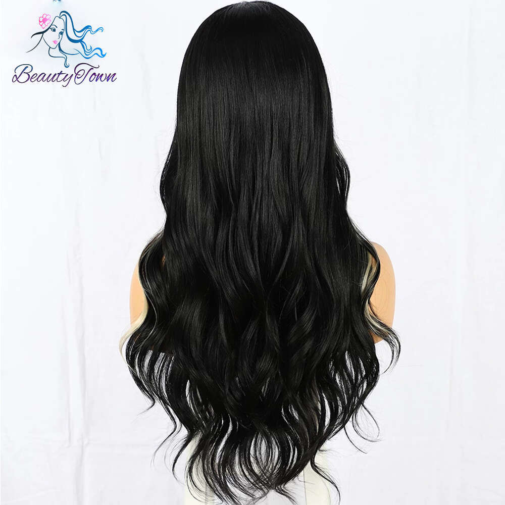 613 Blonde Colored Synthetic Front Red Blue Brown Ginger HD Transparent Lace Frontal Body Wave Cosplay Wig
