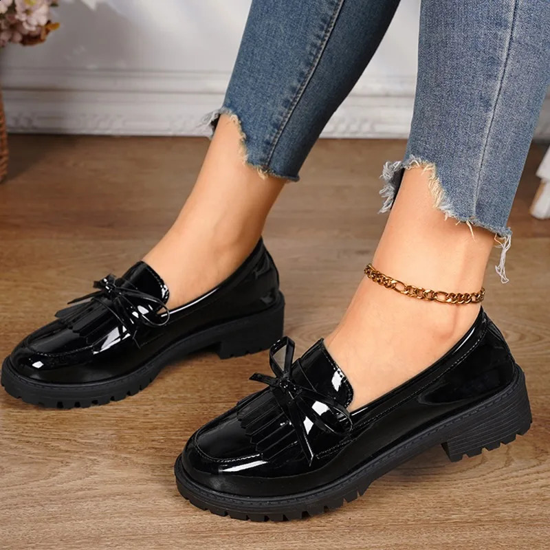 2014 Summer Womens Simple Solid Color Fashion Round Toe Mary Shoes PU Leather Outdoor Leisure Office Womens High Heels 240914