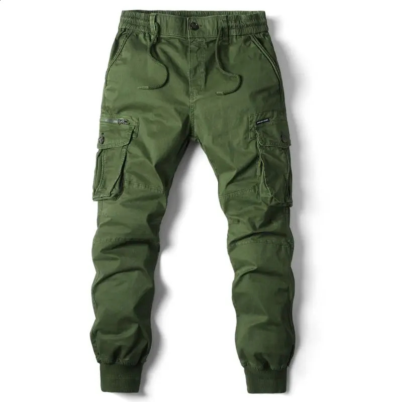 Cargo Pants Men Jogging Casual Pants Cotton Full Length Military Mens Streetwear Mens Work Tactical Tracksuit Trousers Plus Size 240911
