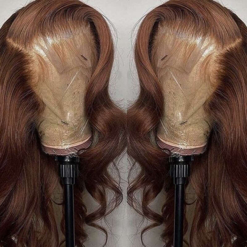 AIMEYA Dark Brown Wig Body Wave Lace Front Wigs For Women Heat Resistant Natural Haire Synthetic Hair