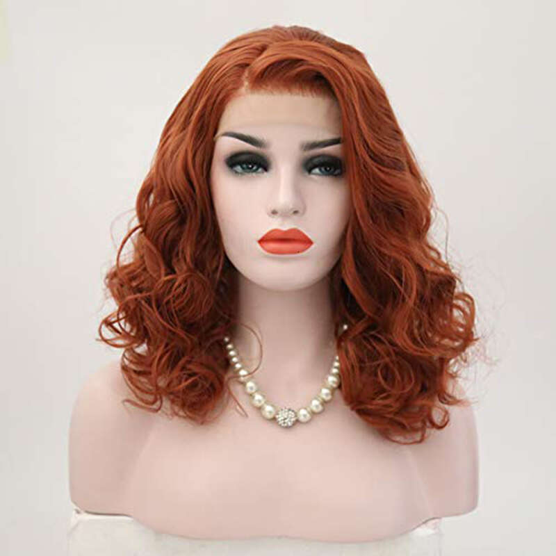 AIMEYA Blonde Bob For Women Short Body Wave Synthetic Lace Front Heat Resistant Hair Daily Use Cosplay Wig