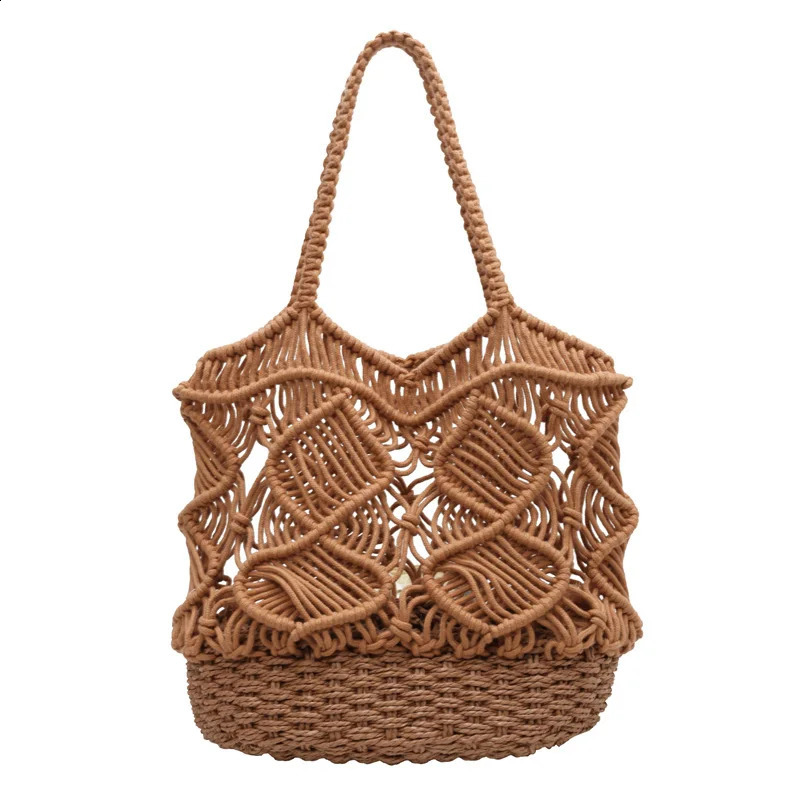 Summer Straw Bag Womens Beach Handbag Travel Shopping Leisure Vacation Style Shoulder 240913