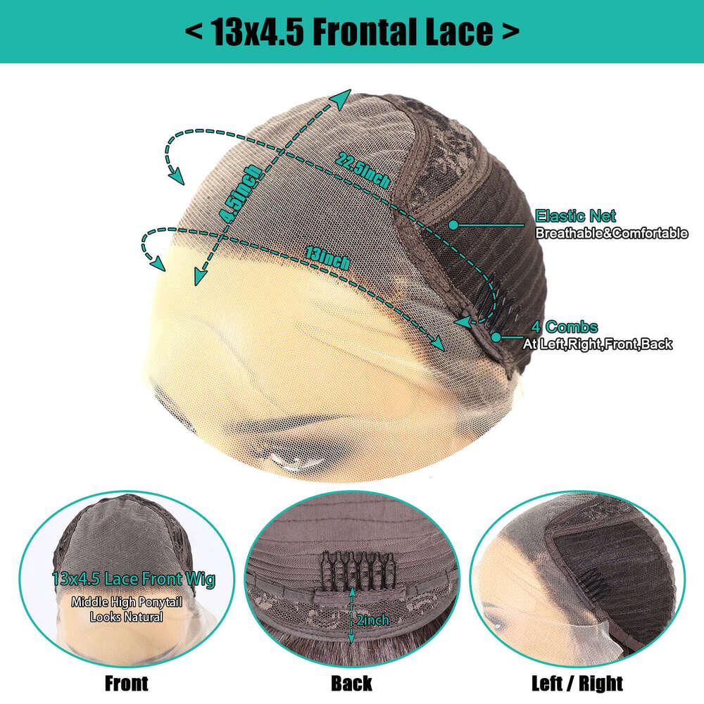 Ash Synthetic Lace Front Wig Long Highlight Natural Wave For Women Dark Roots Blonde Straight Heat Resistant Cosplay Wigs