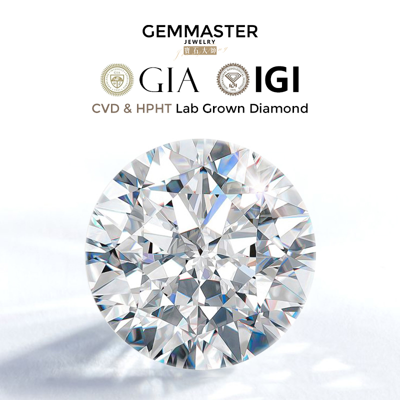 CVD HPHT Lab Grown Diamond Round Brilliant Cut D E F G VVS VS Loose Diamond With GIA IGI certificate 1ct 2ct 3ct Lab Diamond wholesale