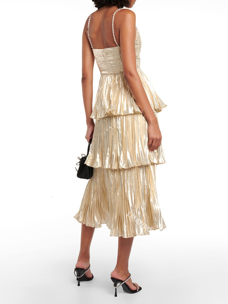 2024 Rhies Festival Women Pleated Models Jazz Costume Backless Y2k Clothes Latin Ruffle Urban Dance Kpop Stage Dress
