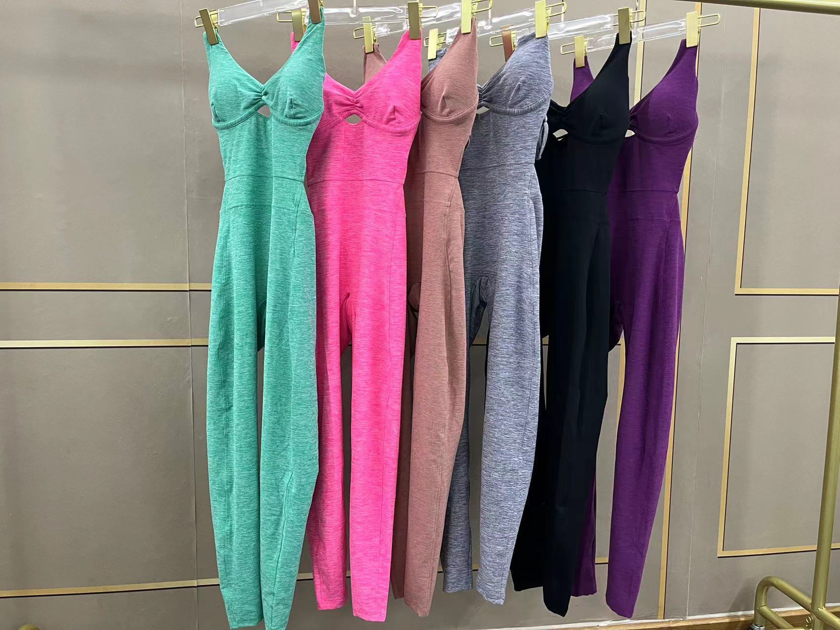 Sporty Jumpsuit Sportwear Push Up Gym Set Women Fiess Overalls 2024 Sport Outfit For Woman Sportswear Yoga Clothes PINK