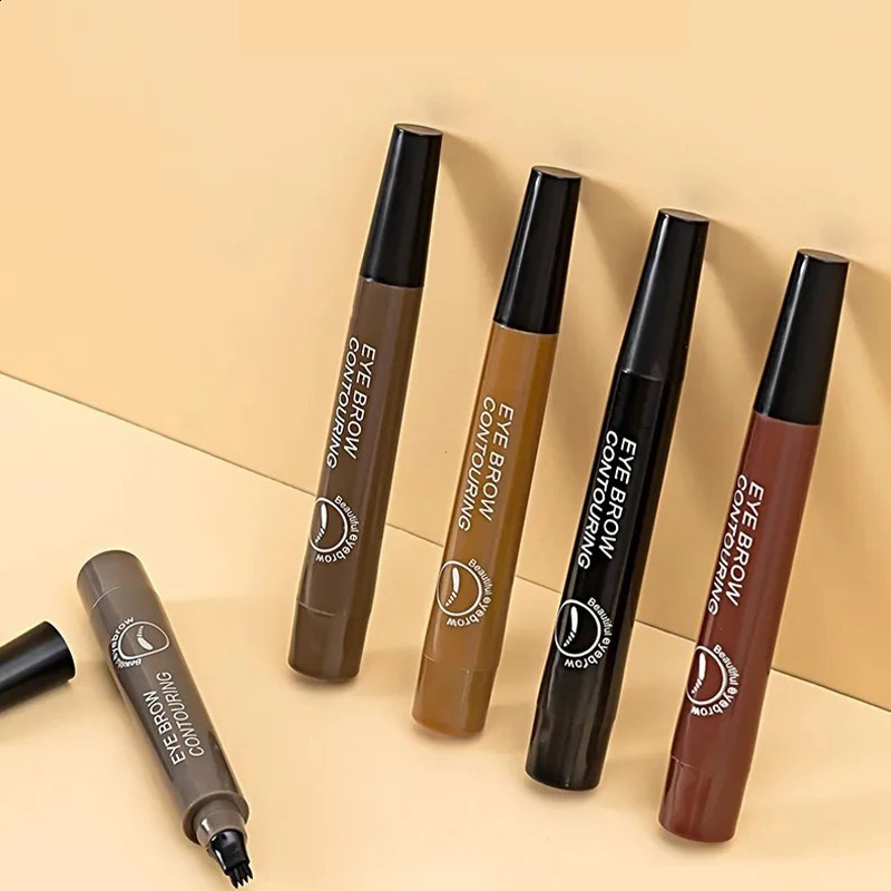 4 Point Eyebrow Pencil Enhance Eyebrow Waterproof Liquid Eyebrow Pen Natural Makeup Long Lasting Makeup Fashion Girl Brow Pencil 240914