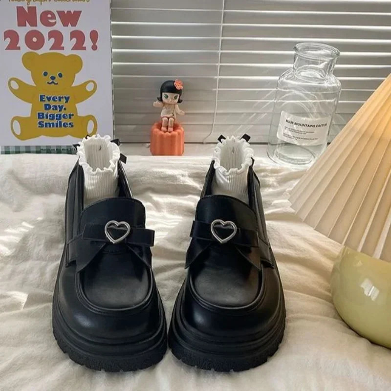 Womens High Heels Mary Janes Shoes Lolita Dress Shoes Womens Autumn Loafers Female er Spring Walking Pump Zapatillas 240914