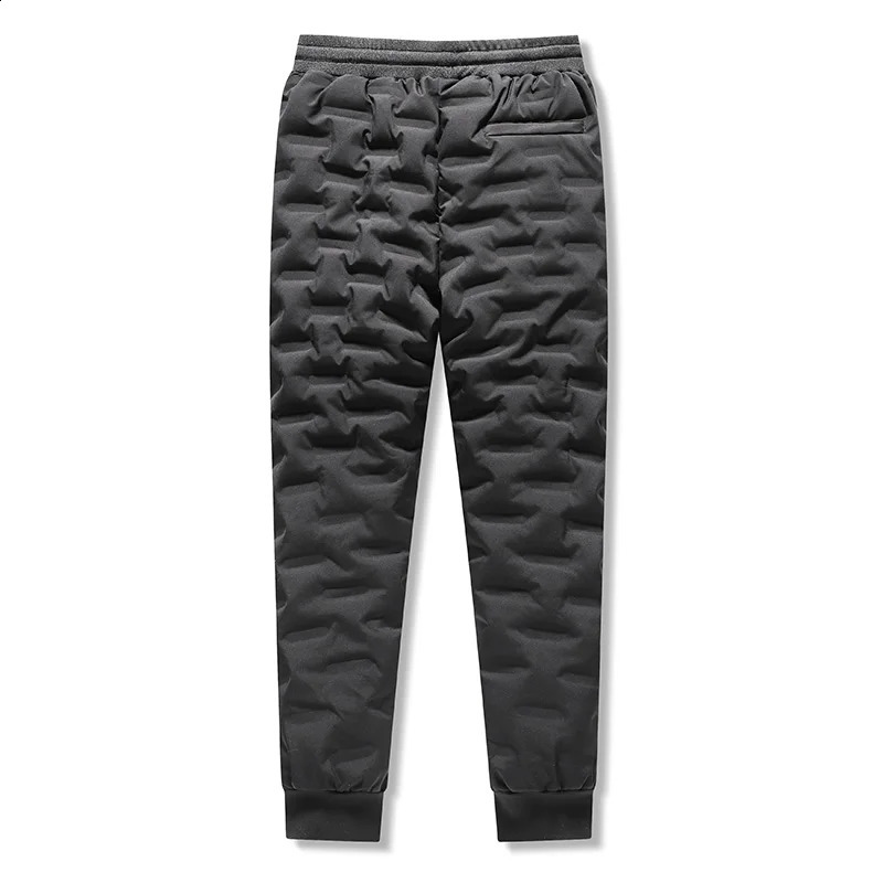 mens casual and cold proof down pants Male with winter thickening warm and windproof 90 white duck down sports trousers 240913