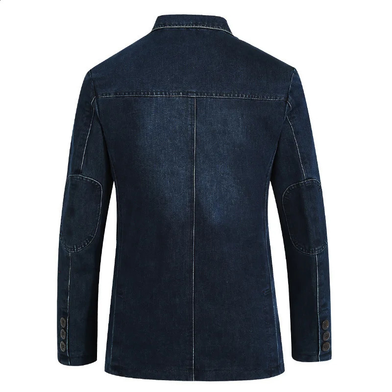 Mens Denim Blazer Male Suit Jacket Oversized Fashion Cotton Vintage 4XL Blue Coat Denim Jacket Men Jeans Blazers A2G2182 240914