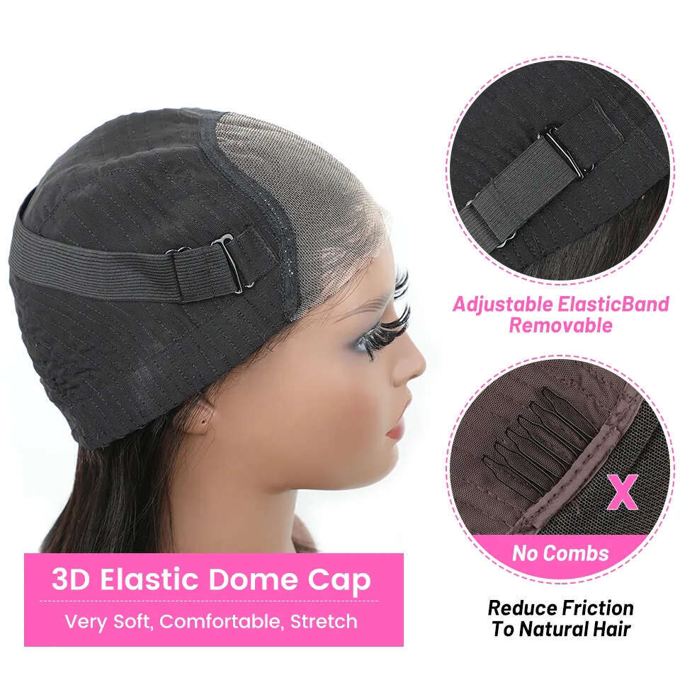 Straight Glueless Preplucked Human Ready To Go 6X4 Closure Front Wigs For Women Lace Pre Cut Wig Noglue Naturehaire