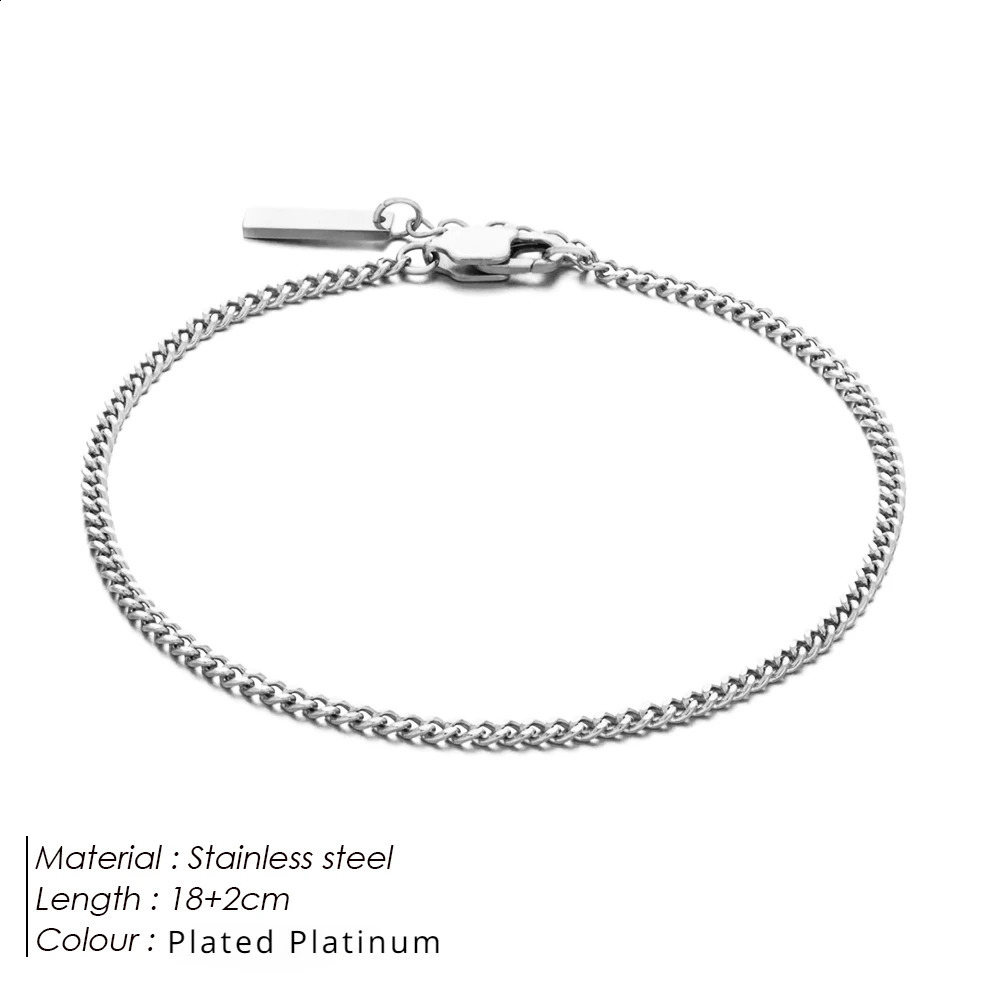 Mens jewelry personalized Cuban chain minimalist bracelet fashion trend non fading accessories wholesale 10 pieces 240912