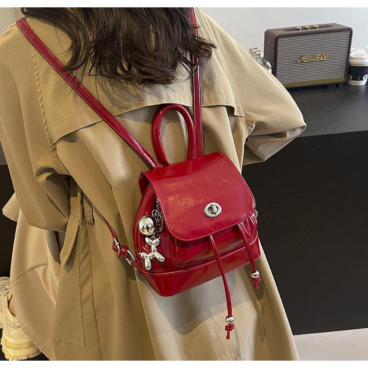 Designer Designer Bookbag School Bags Leather Square TLXT Women Fashion Backpacks Korean Trend Luxury Shoulder Bag Backpack Travel Bag