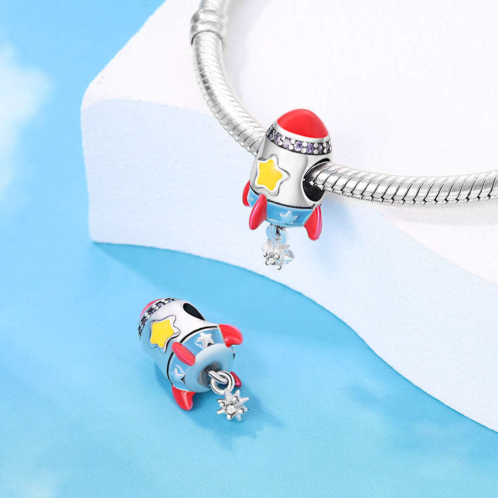 New 925 Sterling Silver Charm Earth Travel Around the Moon Pendant Fit Charms Silver 925 Original Bracelet DIY Jewelry Making For women Gifts