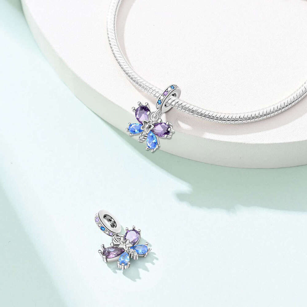 New 925 Sterling Silver Charm Dragonfly Zircon Pendant Fit Charms Silver 925 Original Bracelet DIY Jewelry Making For women Gifts