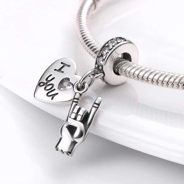 New 925 Sterling Silver Charm Palm heart-shaped pendant heart lock beads Fit Charms Silver 925 Original Bracelet DIY Jewelry Making For women Gifts