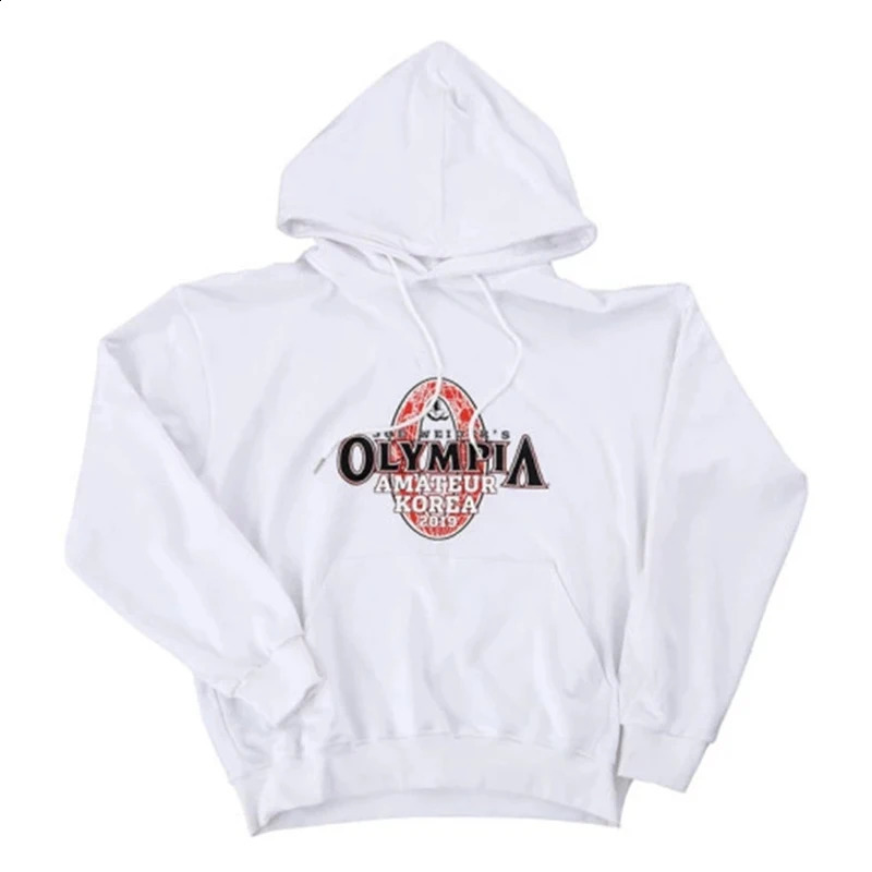 Autumn and winter mens casual hooded sweater gym exercise sports top running sportswear thickening Olympia 240910