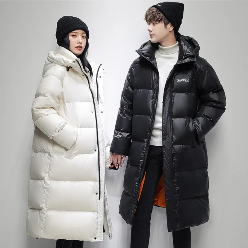 YAYA Women Men Down Jacket hood Windbreak Waterproof Couples Version Winter Long Overcoat Man and Ladies Padded Par 240913