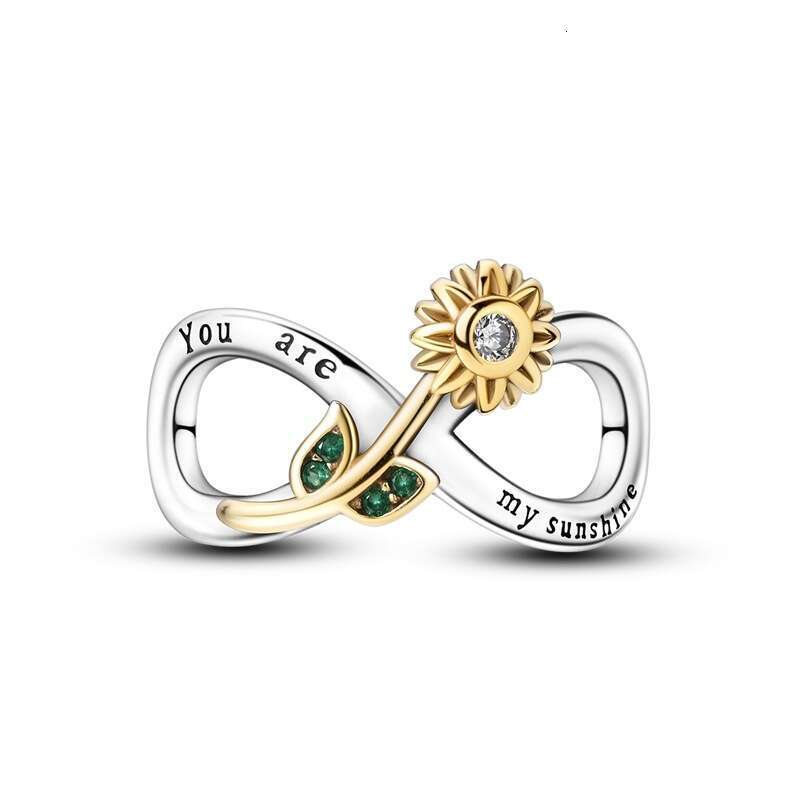 S925 New 925 Sterling Silver Charm Sunflower avocado Beads Fit Charms Silver 925 Original Bracelet DIY Jewelry Making For women Gifts