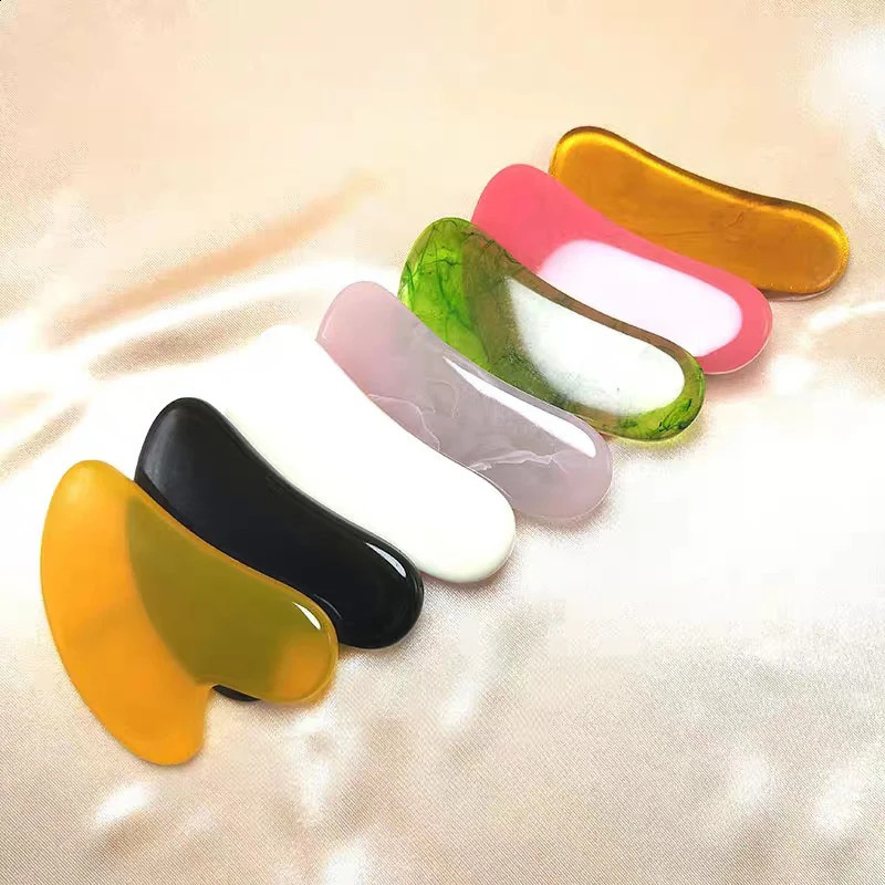 Guasha Resin Gua Sha Scraping SPA Massage beauty health Scraper Face Massager Acupuncture Eye Board Roller 240911