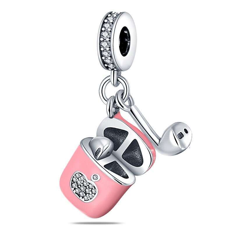 New 925 Sterling Silver Charm Bluetooth earphone pendant Fit Charms Silver 925 Original Bracelet DIY Jewelry Making For women Gifts
