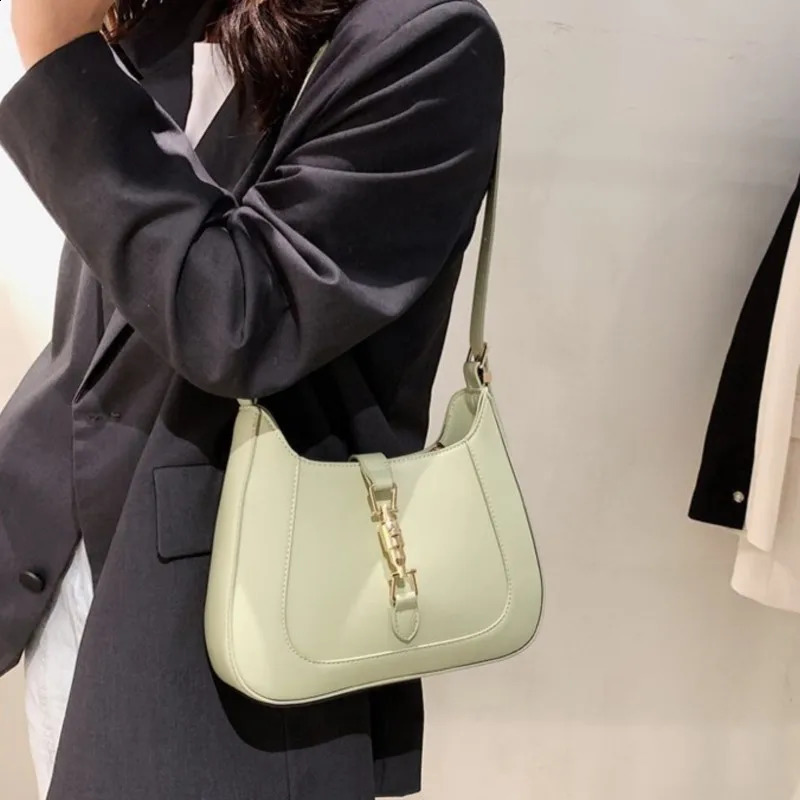 High Quality Shoulder Bag Women Fashion PU Leather Handbag Lady Solid Color Simple Casual Black Crossbody Bags 240913
