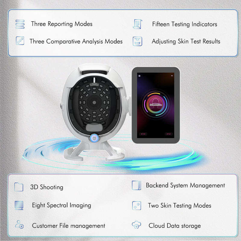 2025 AI Skin analysis machine Analyze 15 skin problems magic mirror solve acne pigmentation marks Skin Wrinkle removal