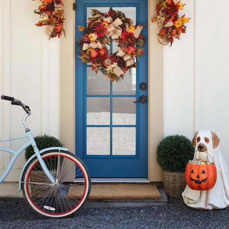 Halloween Dog Elf Candy Bowl Ornament Pumpkin Festival Party Decoration Gift Home Storage Supplies Halloween Decors Accessories 240910CJ