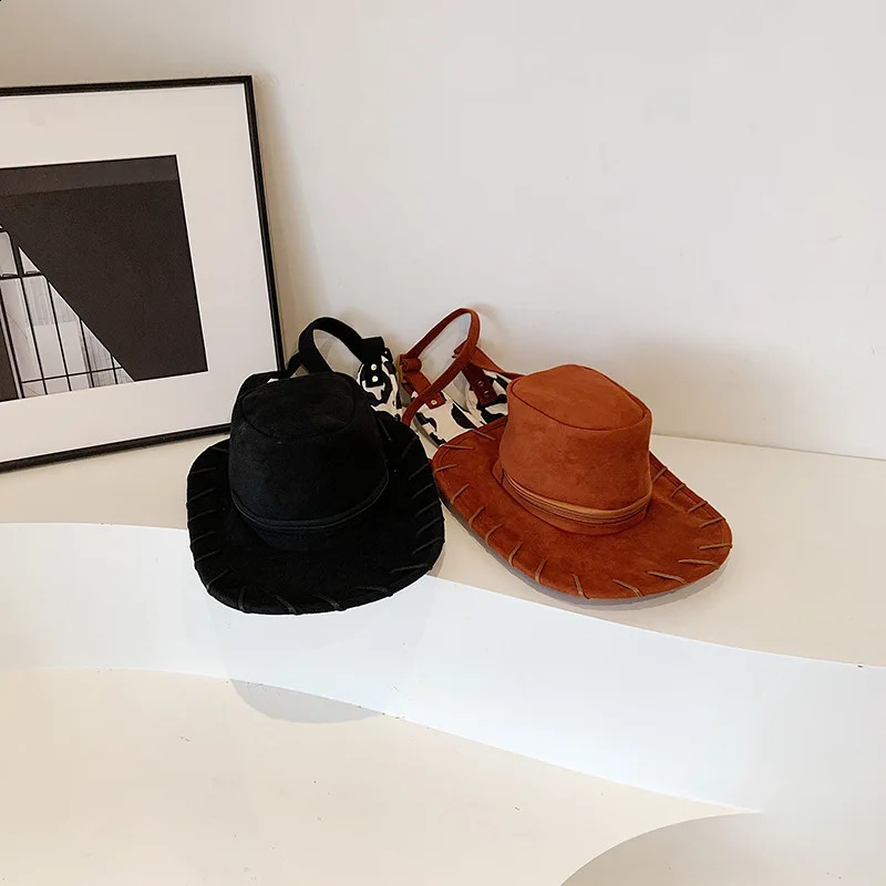 Ins Deign Unisex Cute Cartoon Toy Hat Shape Backpack Adult Punk Cute Creative Cowboy Hat Funny Cosplay Show Bag 240912