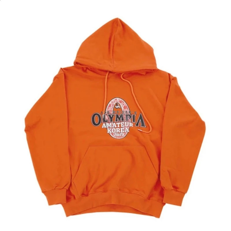 Autumn and winter mens casual hooded sweater gym exercise sports top running sportswear thickening Olympia 240910