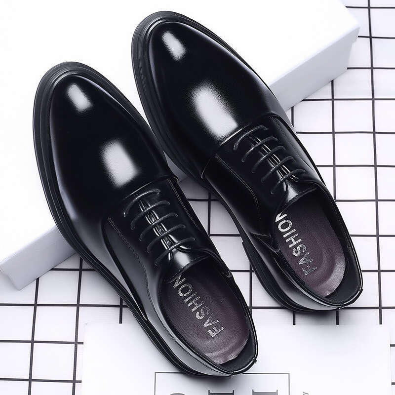 Leather Shoes Men's Breathable Black Soft Bottom Man Business Formal Wear Casual Wedding atos Hombre