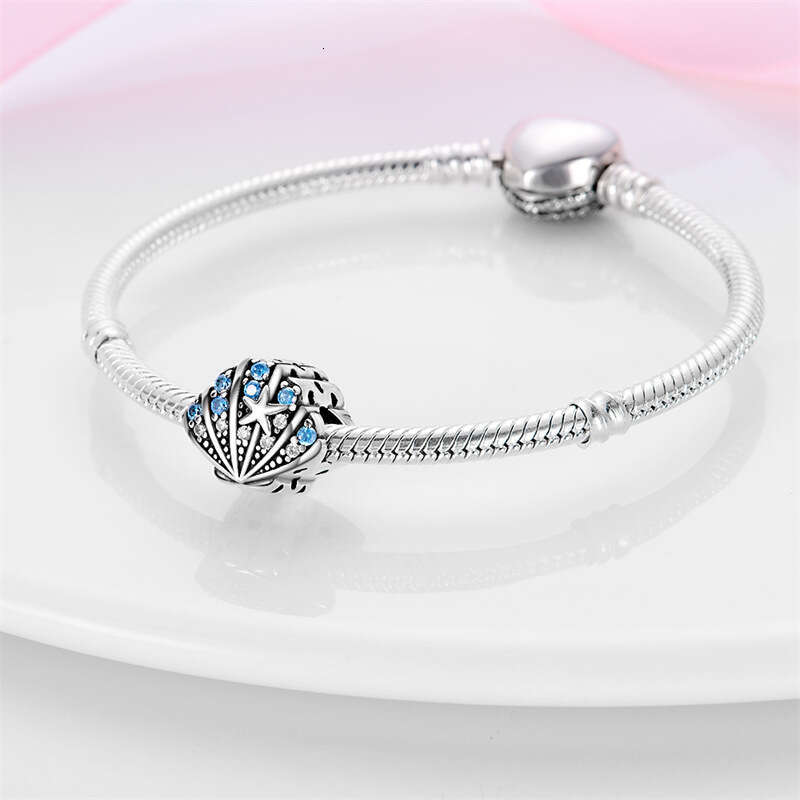 New 925 Sterling Silver Charm Ocean Stone Shell Beads Fit Charms Silver 925 Original Bracelet DIY Jewelry Making For women Gifts