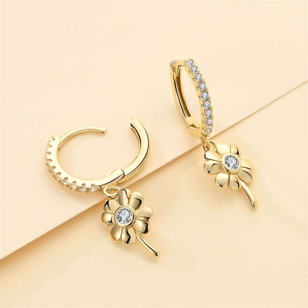Four leaf clover series Earring with gold plated fit 925 Sterling silver rings for women Gifts Wholesale