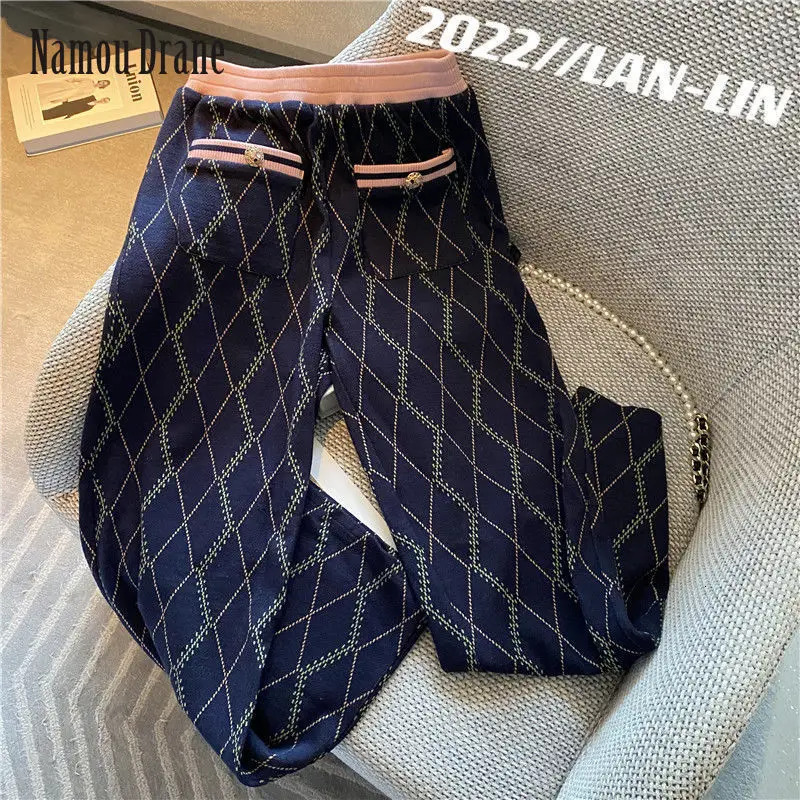 Namou Drane Knitted Female Early 2022 New Fashion Temperament Age-Reducing Senior Sense Of Spring Two-Piece Set