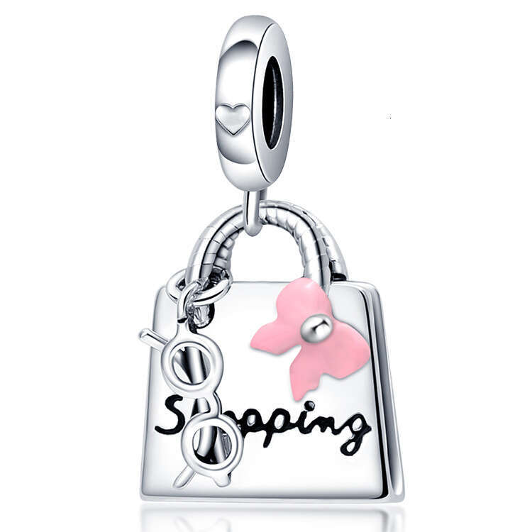 S925 New 925 Sterling Silver Charm Fashion handbag pendant Fit Charms Silver 925 Original Bracelet DIY Jewelry Making For women Gifts