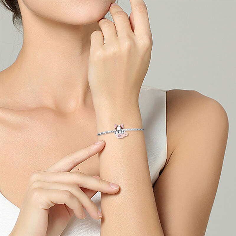 New 925 Sterling Silver Charm Cup Cute Dog Beads Fit Charms Silver 925 Original Bracelet DIY Jewelry Making For women Gifts