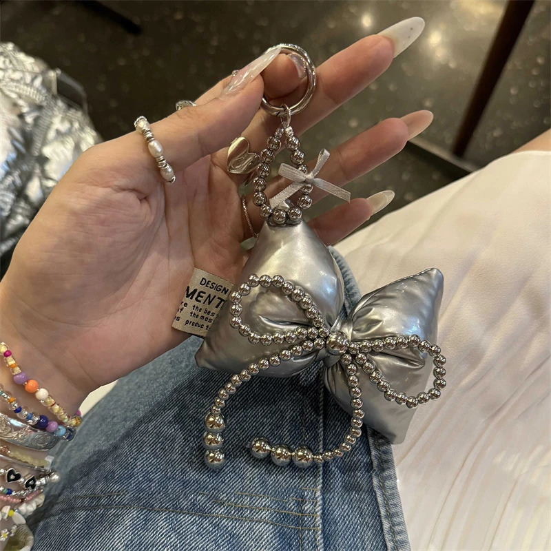 INS Korea Cute Charm 3D Bow Key Rope Camera Mobile Phone Accessories Fashion Pendant Mobile Phone Hanging Rope Hanging Chain Jewelry 240914