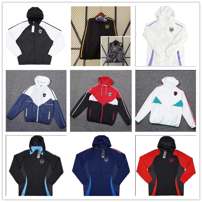 2024 2025 PEPE SAKA Pink Arsen Sportswear Windcoat 23 24 25 Gunner Double sided Windcoat THOMAS TIERNEY SMITH ROWE Transport Men's Hooded Anti Windcoat.