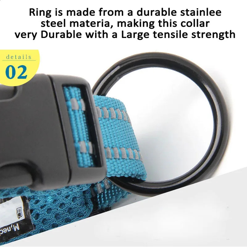 Truelove Easy On pet dog collar and leash set with adjustable nylon pads for small medium large dogs to train walk 240913