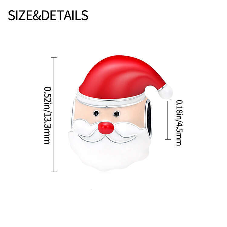 New 925 Sterling Silver Charm Santa Claus Beads Fit Charms Silver 925 Original Bracelet DIY Jewelry Making For women Gifts