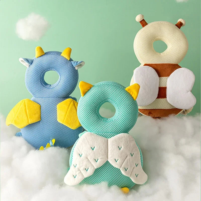 Baby Head Protector Backpack Pillow For Kids 1-3 Y Toddler Children Soft PP Cotton Protective Cushion Cartoon Security Pillows 240905