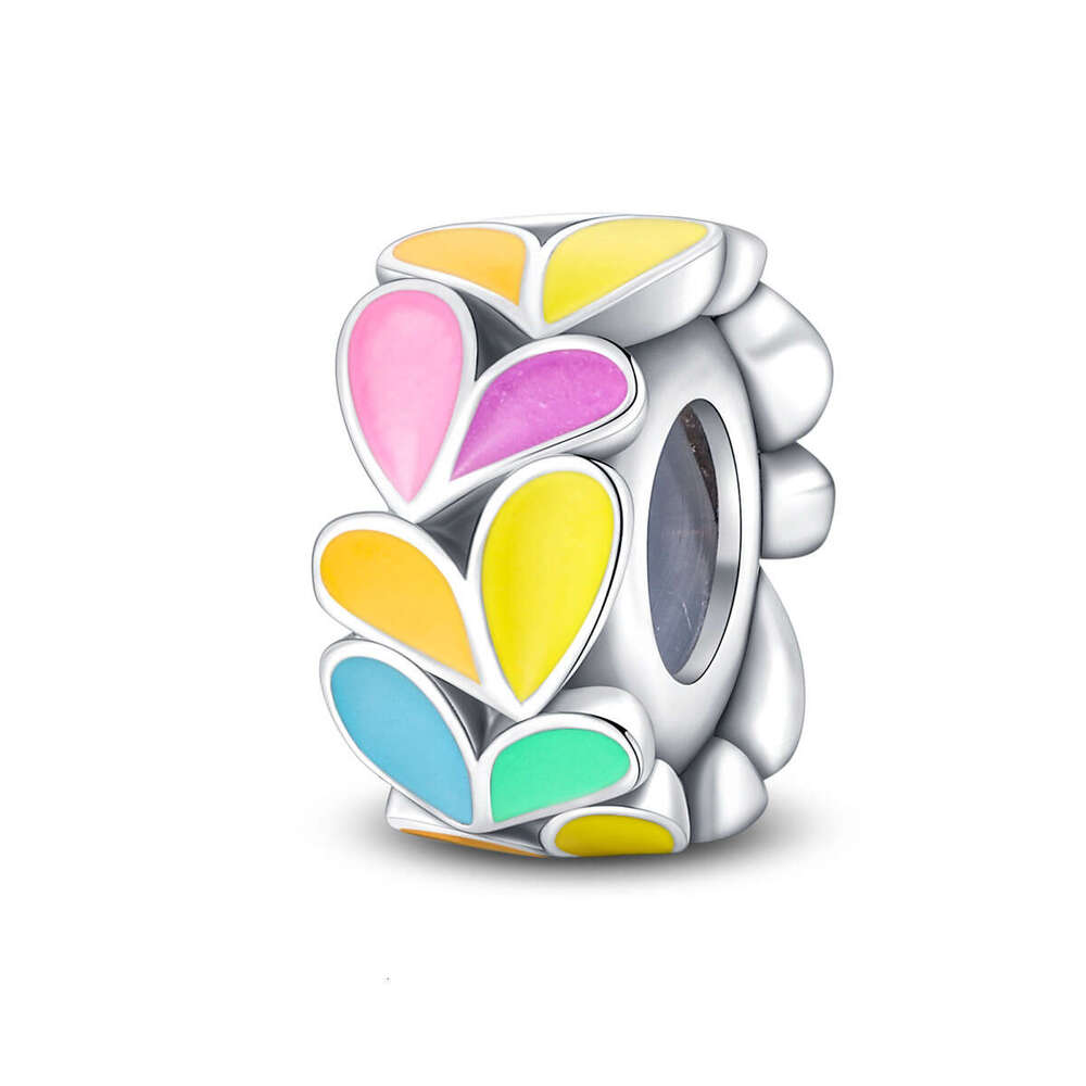 New 925 Sterling Silver Charm Colorful Hearts bead Fit Charms Silver 925 Original Bracelet DIY Jewelry Making For women Gifts