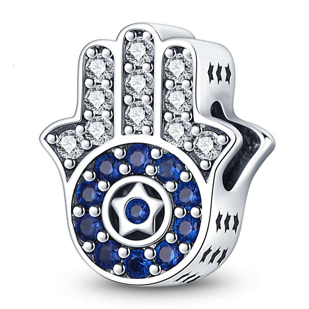 New 925 Sterling Silver Charm The Hand of Fatima beads Fit Charms Silver 925 Original Bracelet DIY Jewelry Making For women Gifts