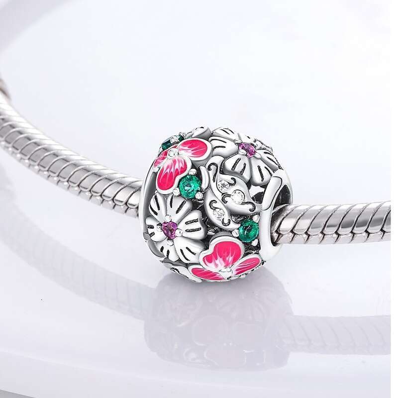 S925 New 925 Sterling Silver Charm Sunflower avocado Beads Fit Charms Silver 925 Original Bracelet DIY Jewelry Making For women Gifts
