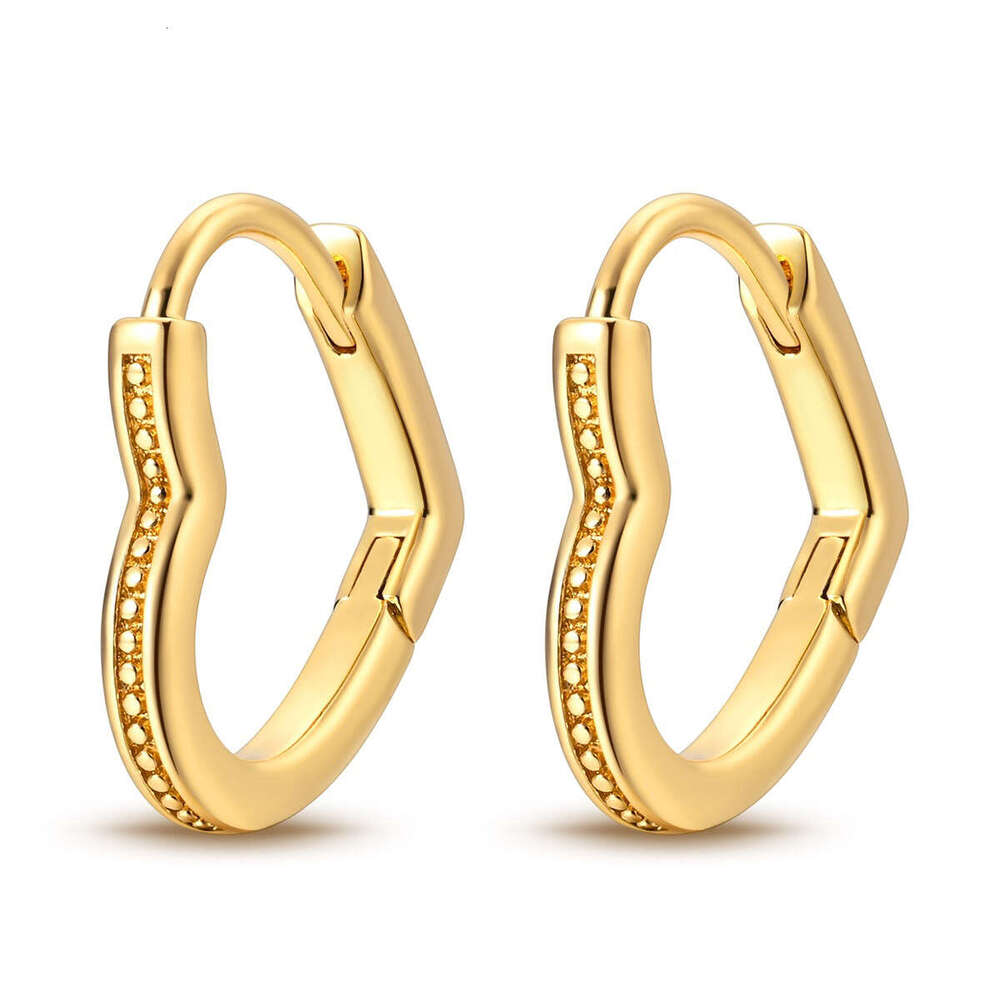 Simple heart-shaped design Earring With gold plated fit 925 Sterling silver earrings for women Gifts Wholesale
