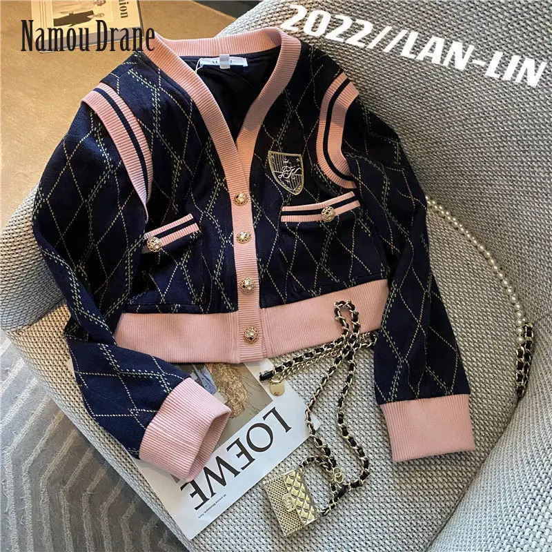 Namou Drane Knitted Female Early 2022 New Fashion Temperament Age-Reducing Senior Sense Of Spring Two-Piece Set